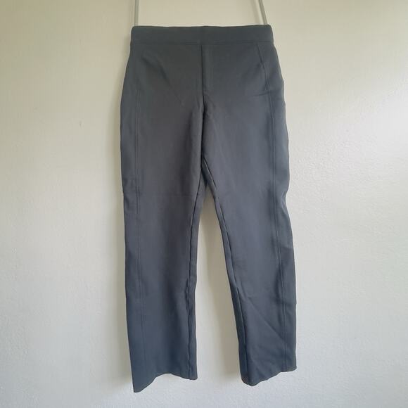 Spanx Wide Leg Trouser Pants Black L High Rise Stretch Pull On Faux Pockets Yoga - Picture 2 of 9